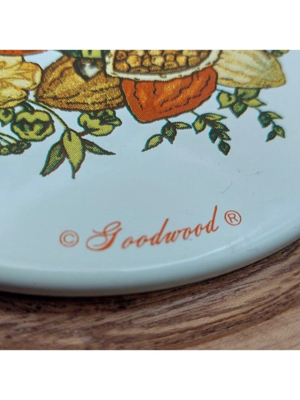 Vintage 1970s Goodwood Spice Of Life Cheese Board Set W/ Glass Dome Lid & Fork - Picture 6 of 15
